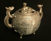 CHINESE INCENSE BURNER in cast Bronze Brass stamped Xuande Emperor 1425-1435