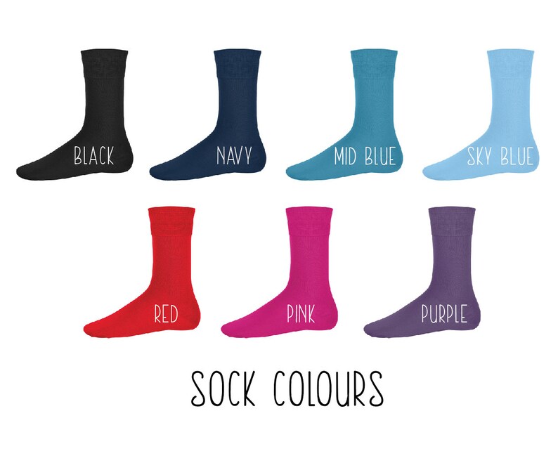 Cotton Anniversary Gift Personalised Socks Christmas gift Secret Santa Birthday Wedding Present Stocking Filler Stocking Stuffer