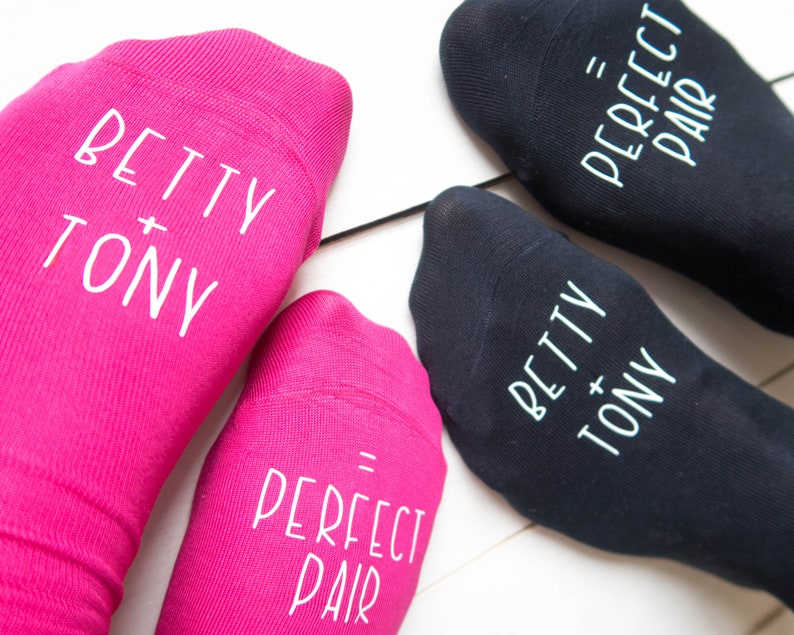 Cotton Anniversary Gift Personalised Socks Christmas gift Secret Santa Birthday Wedding Present Stocking Filler Stocking Stuffer