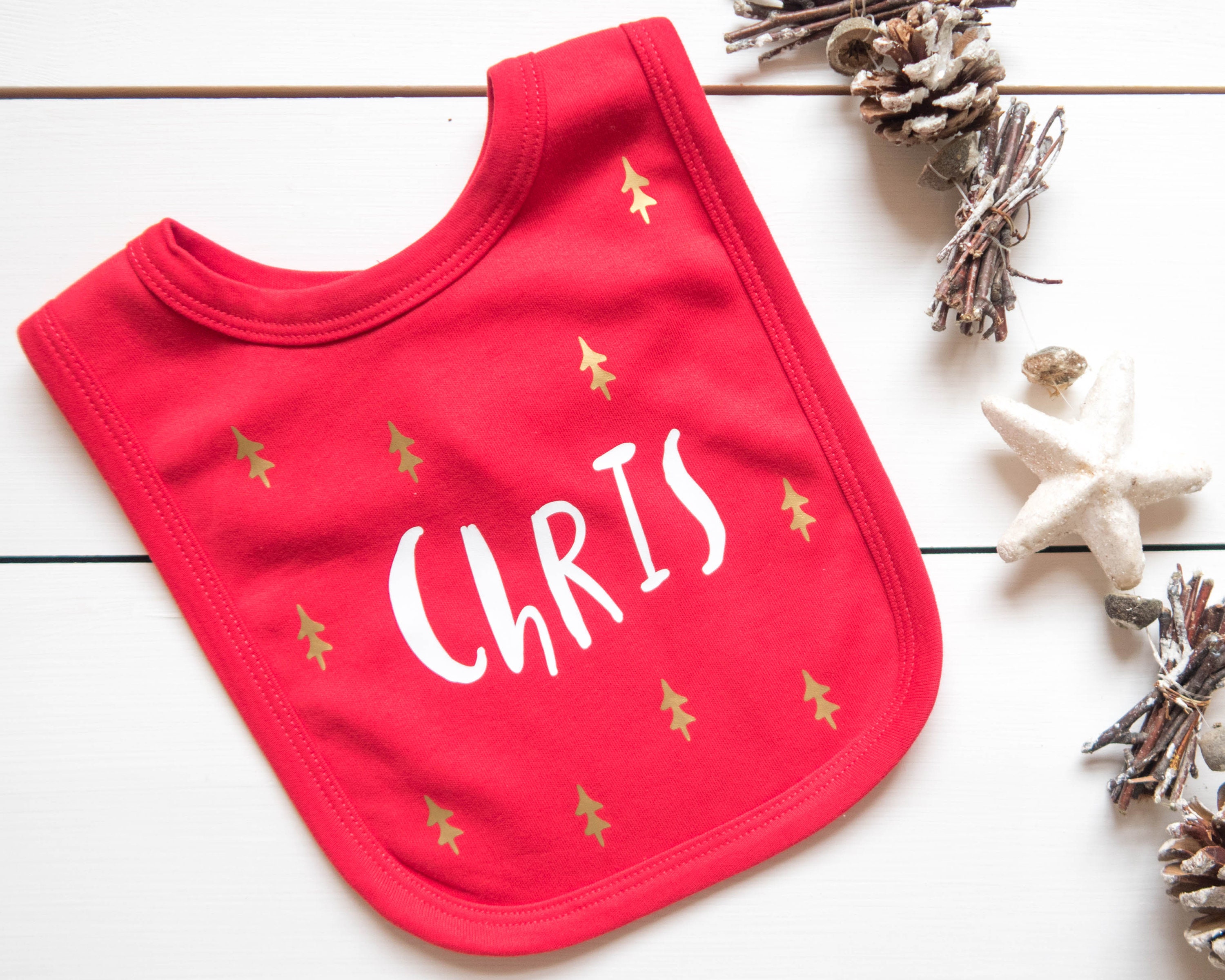 personalised christmas bibs