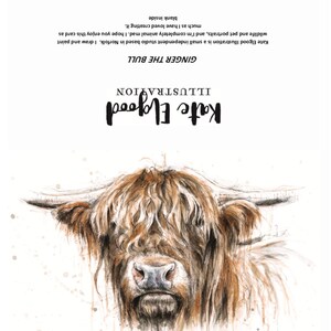 Pak met 4 Ginger The Bull-wenskaarten (zoals te zien in House and Garden Magazine)