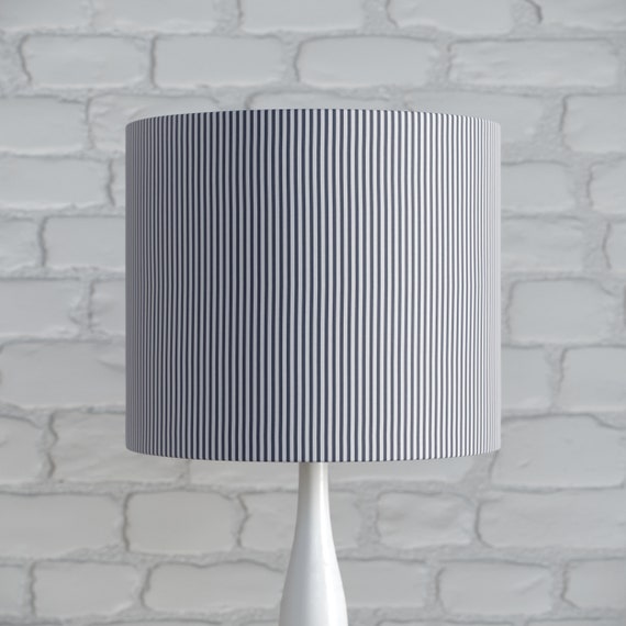 Blue White Striped Ceiling Or Table Lampshade 15 20 25 Blue White Striped Ceiling Or Table, Black And White Striped Lamp Shade