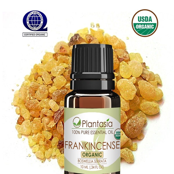 Frankincense Certified Organic Essential Oil 100% Pure Natural Undiluted Therapeutic Grade from India by Planet Plantasia