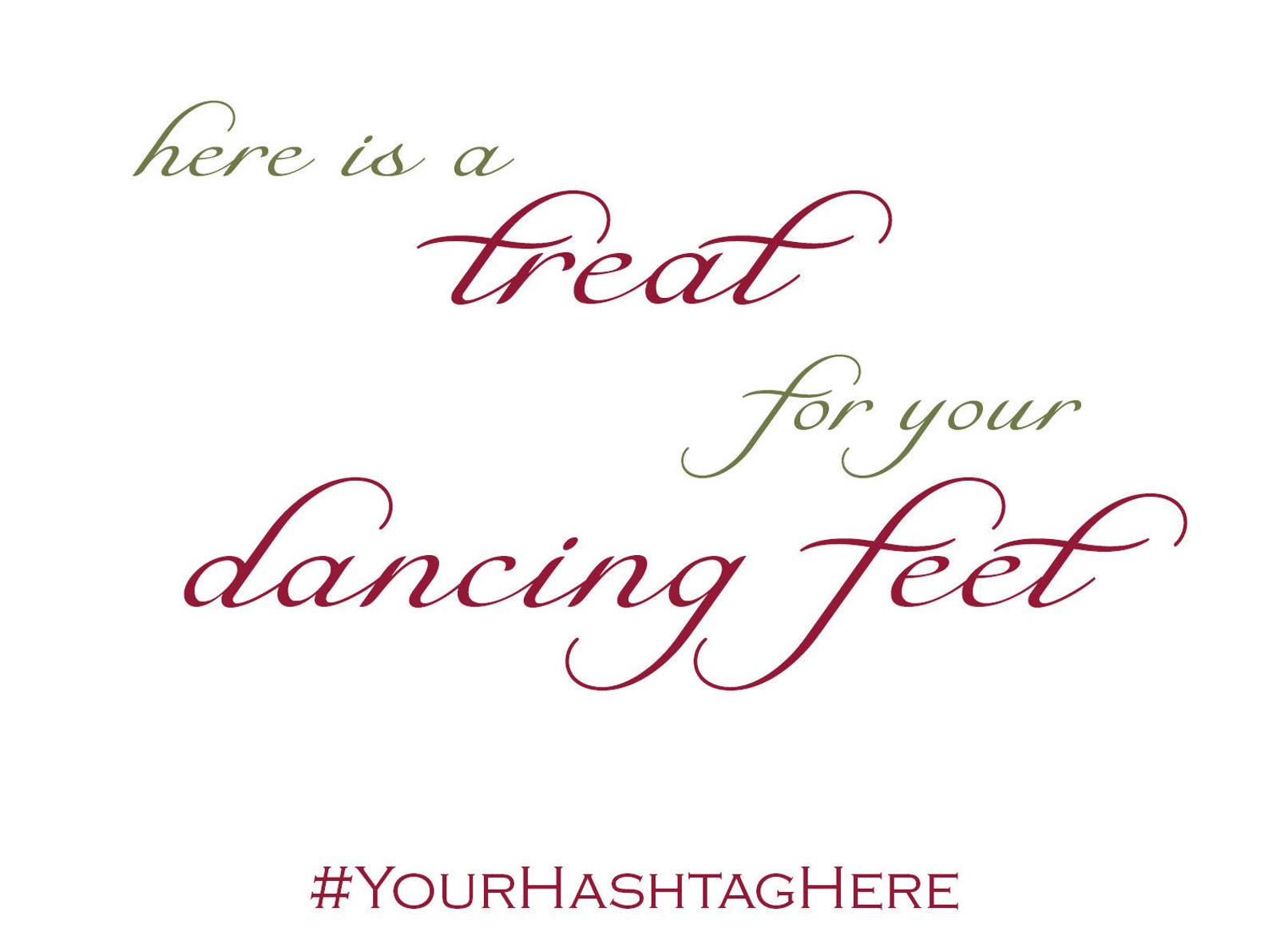 Treat for your Dancing Feet Printable Wedding Party or Etsy