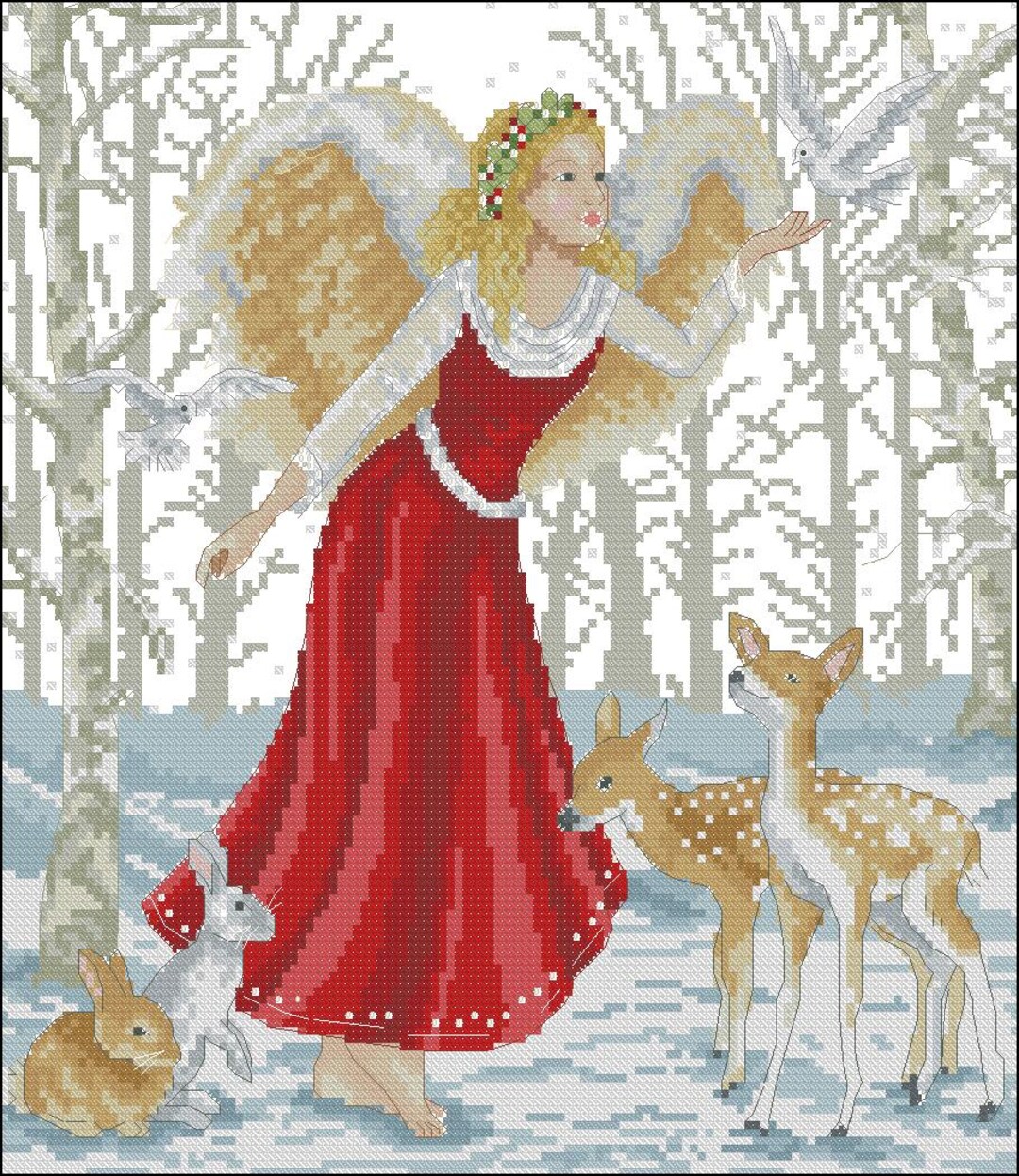 Christmas Fairy Cross Stitch Chart Pattern PDF Digital Pattern - Etsy