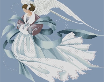 Angel 4 Cross stitch chart PDF digital pattern