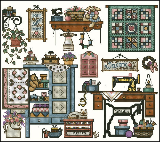Sew Cozy Cross Stitch Pattern PDF Digital Pattern - Etsy