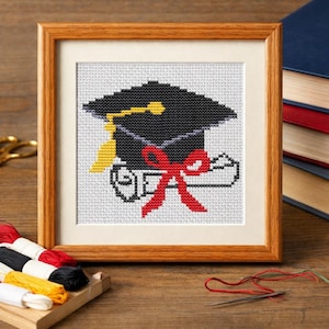 Graduation Counted Cross Stitch Pattern PDF