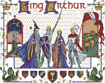 King Arthur Cross stitch pattern PDF digital pattern