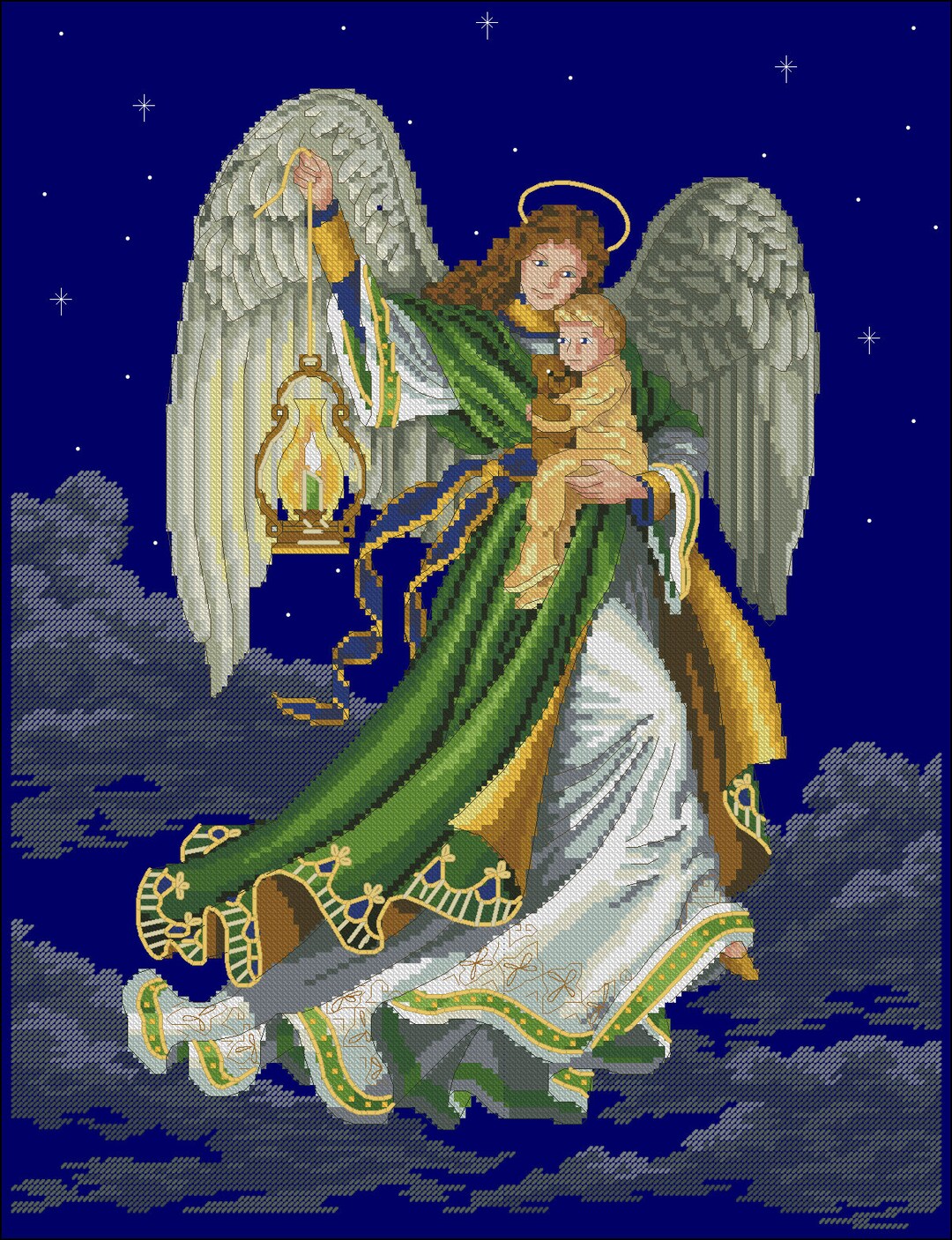 Angel of Dream Cross Stitch Chart PDF Digital Pattern Etsy