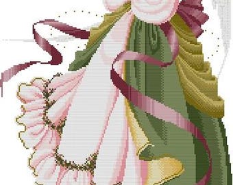 Angel #15 Cross stitch chart PDF digital pattern