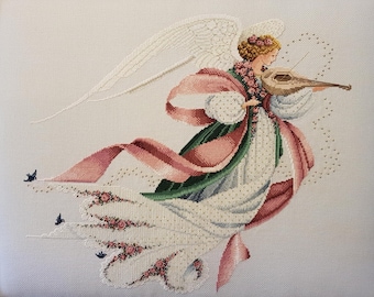 Patrón digital en PDF del gráfico de punto de cruz Ángel 1