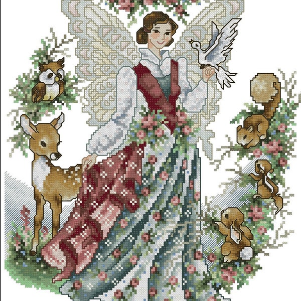 Cross stitch pattern PDF Forest Fairy  digital pattern