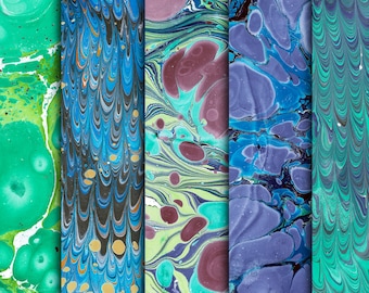 19 Marbled Paper Patterns (Set 1)