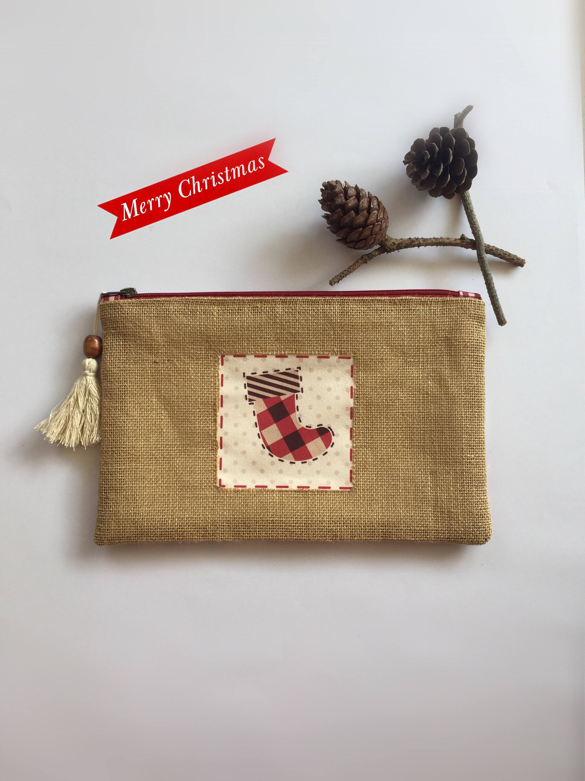 christmas clutch bag