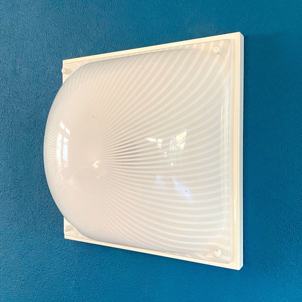 RESERVED - Large Vintage Wall Lamp, Plastic Bubble shade, Wall Sconce, Space Age Light