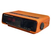 Orange Space Age Gold Star RK-306 alarm radio clock