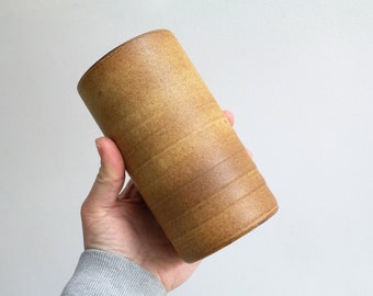 Vintage cylindrical ceramic vase