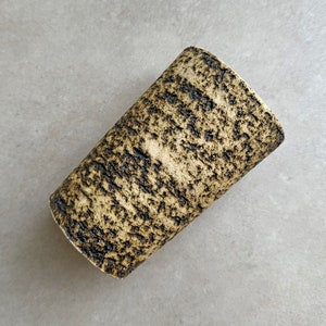 Vintage &quot;Birch Bark&quot; ceramic vase, cylindrical, Chamotte