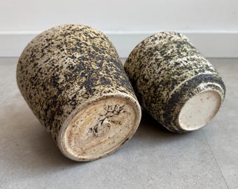 ヴィンテージ「白樺樹皮」セラミックプランター 2 個セット - Etsy 日本