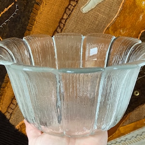Vintage glass salad bowl