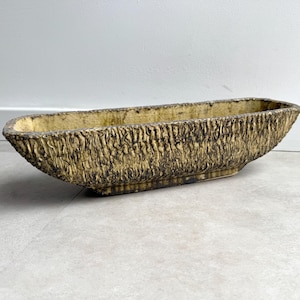 Large vintage chamotte ceramic cactus planter