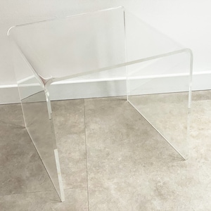 Vintage 1970s bend acrylic side table