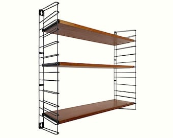 Vintage Teak TOMADO Wall unit system designed by D. Dekker, Mid Century Bookshelves