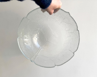 Ciotola da portata XXL Vintage in vetro Aspen - foglia