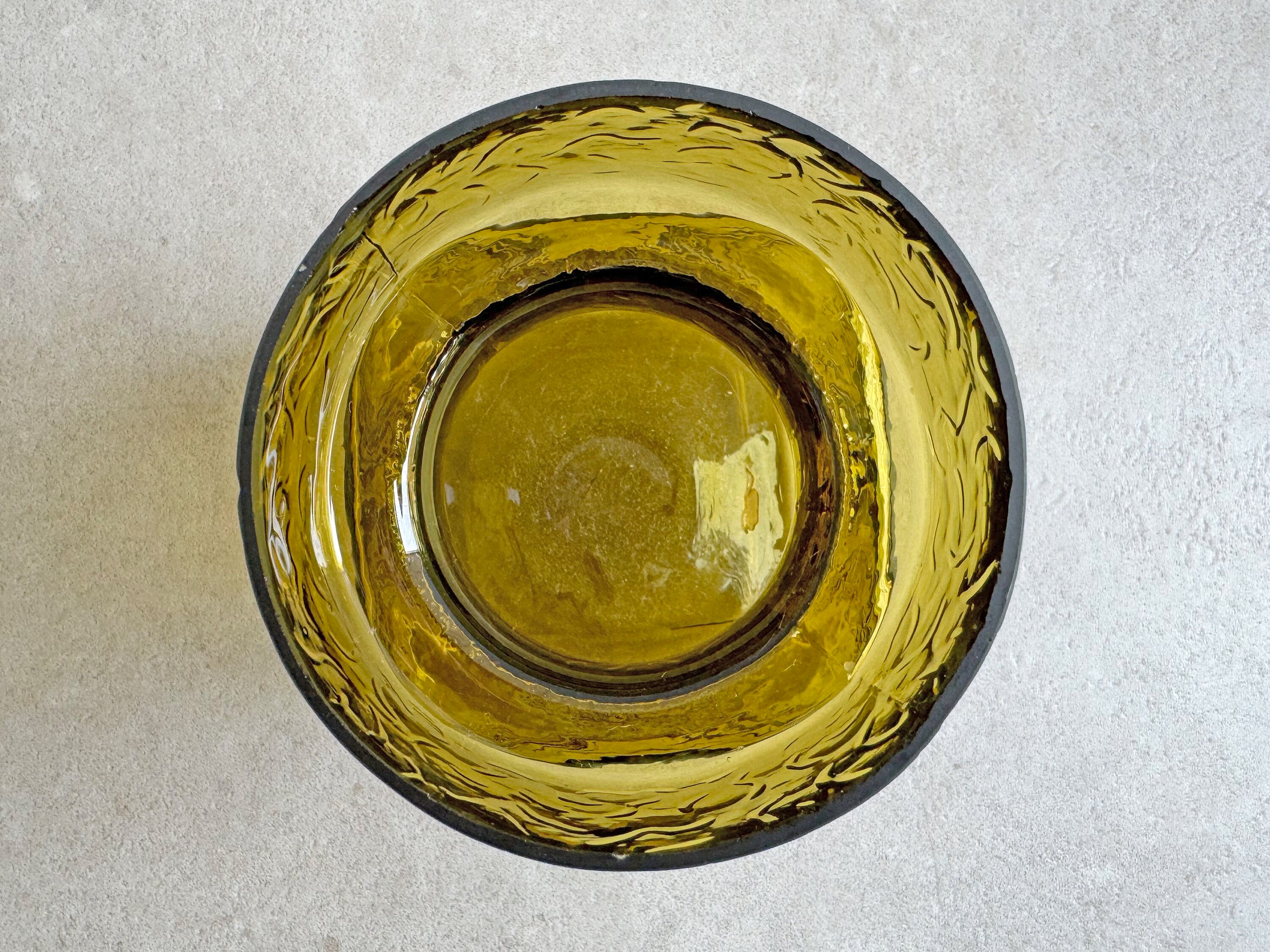 ヴィンテージ琥珀ガラス Helena Tynell Pala 花瓶 - Riihimaen Lasi