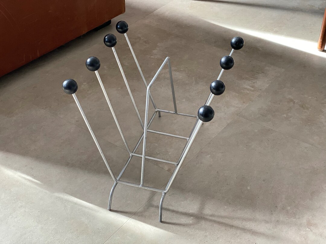 Funky Vintage Wire Metal Magazine Rack, Sputnik Magazine Stand - Etsy