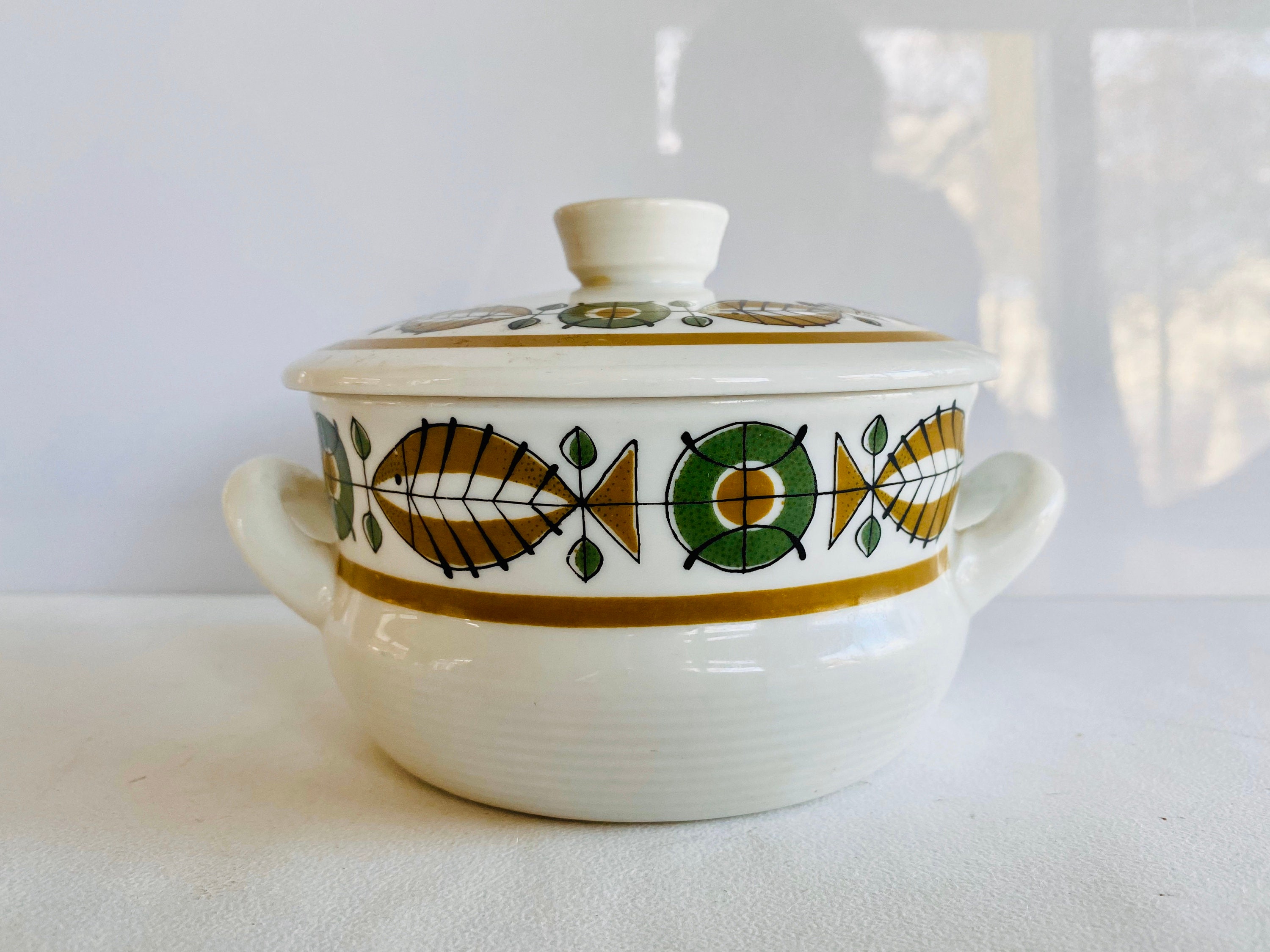 gustavsberg＊BALTIC＊Antique Casserole・* Small Casserole Rörstrand Neptun Elfast #632, Vintage, Sweden
