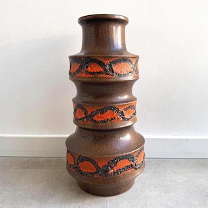ファットラバFat Lava　フロアベース　大型花瓶　床置き花瓶　ヴィンテージ Fat Lava & german art pottery専門店 季節毎のイベントや花に合わせて