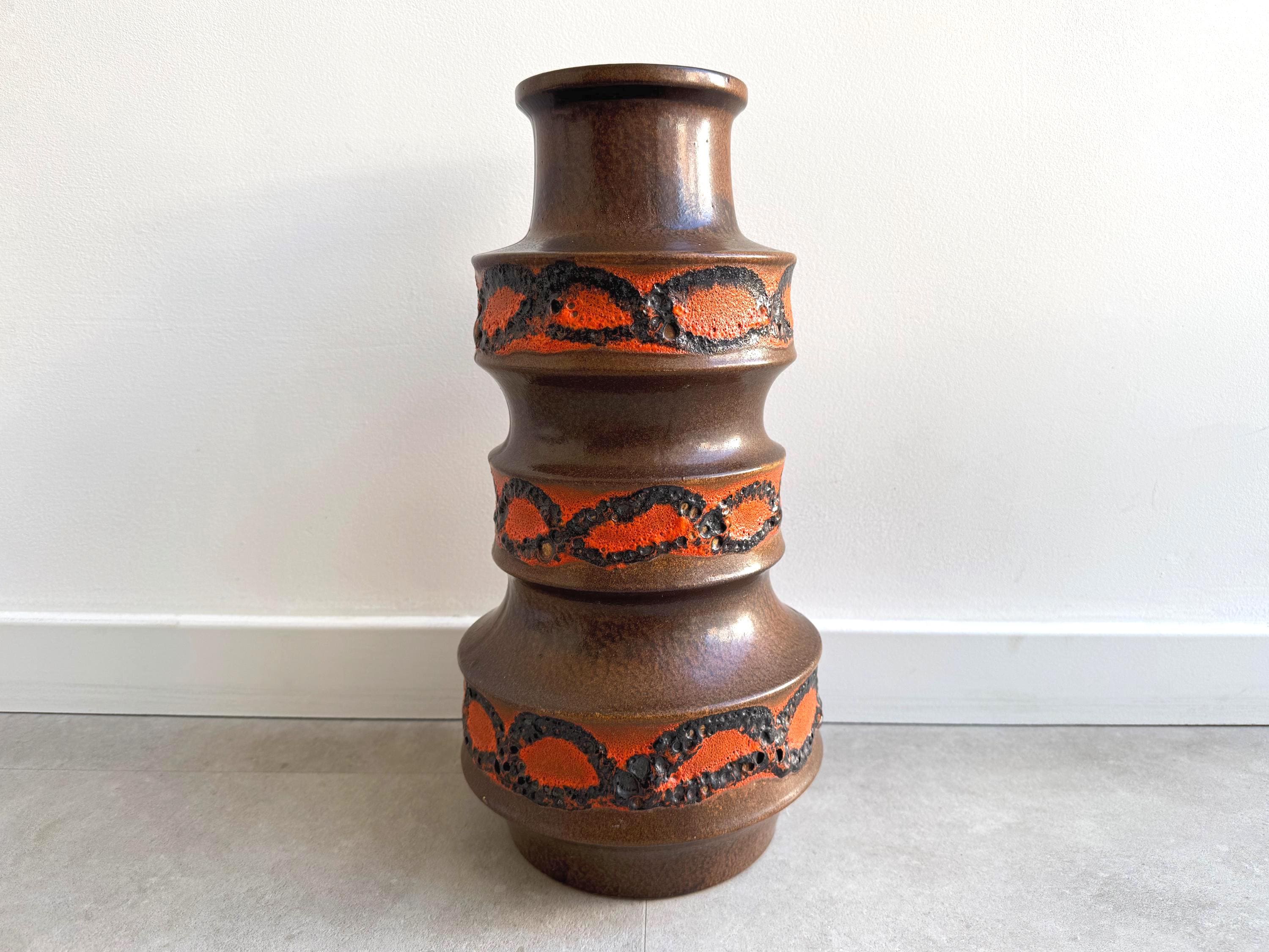 Vintage german fat lava floor vase - Etsy 日本