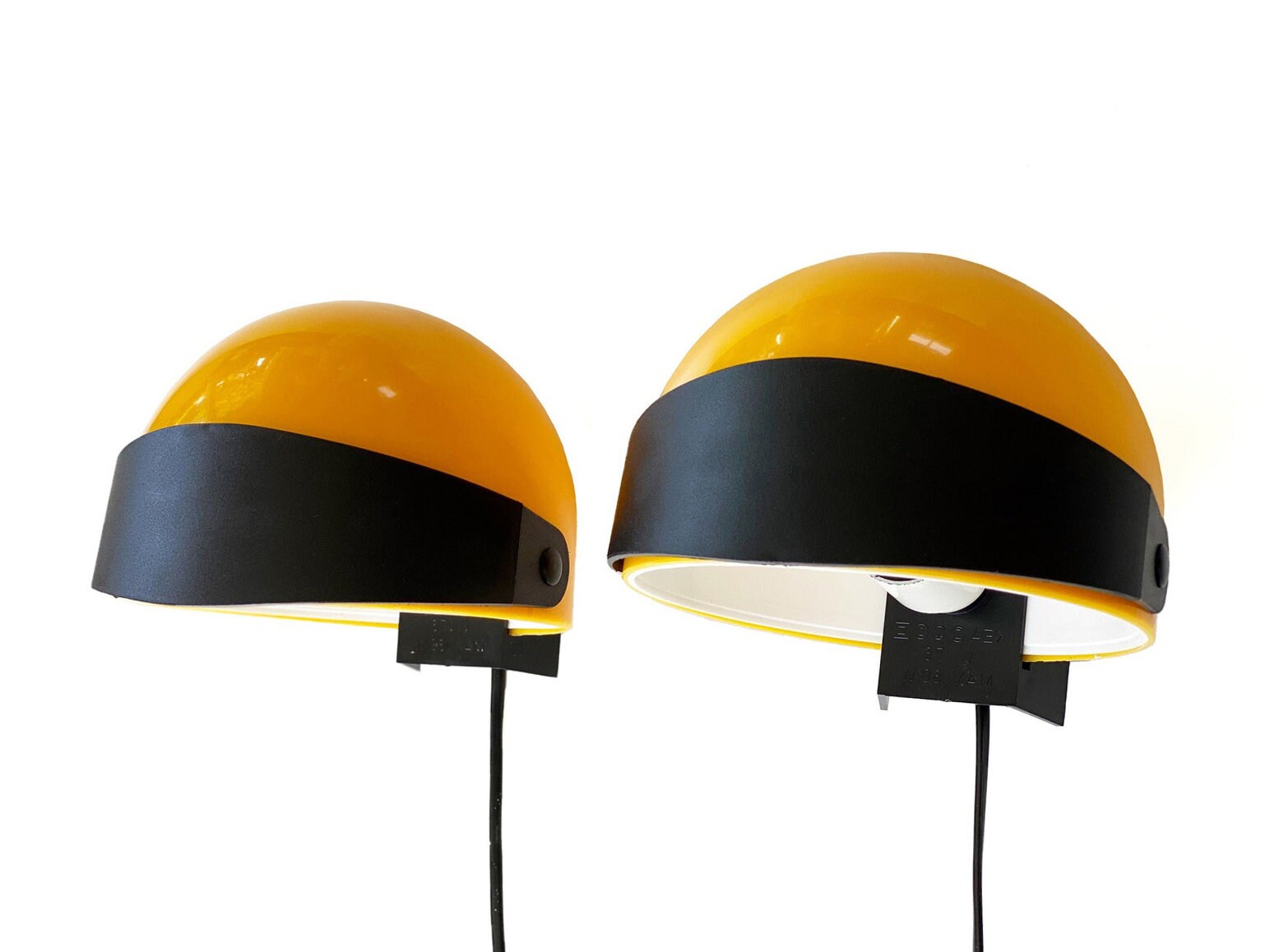 2 Space Age Visir V176 Wall Lamps Designed by Lennart Centervall