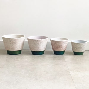 Set of 4 ceramic ADCO planters / flower pots, Vintage Dutch ceramic