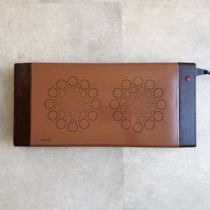 Vintage enamel Philips electric food warming tray / hot plate / rechaud