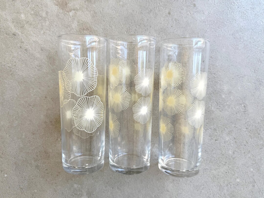 ヴィンテージロングドリンクグラス3個セット - Etsy 日本