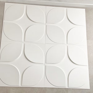 Set of 4 Space Age wall panels 1x1 meter total, vintage wall decor