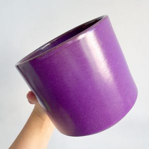 Vintage purple ceramic ADCO planter