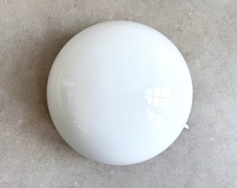 Vintage round milk glass ceiling lamp