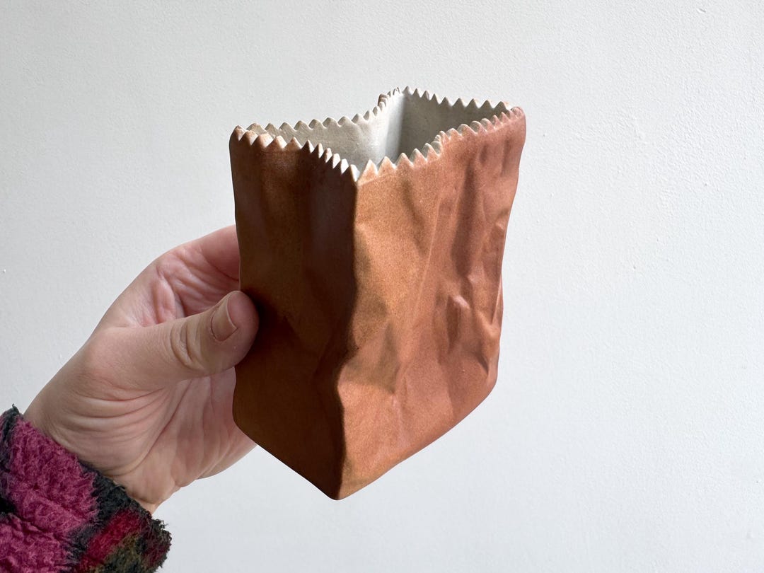 Vintage 70s Rosenthal Paper Bag Vase Tapio Wirkkala - Etsy