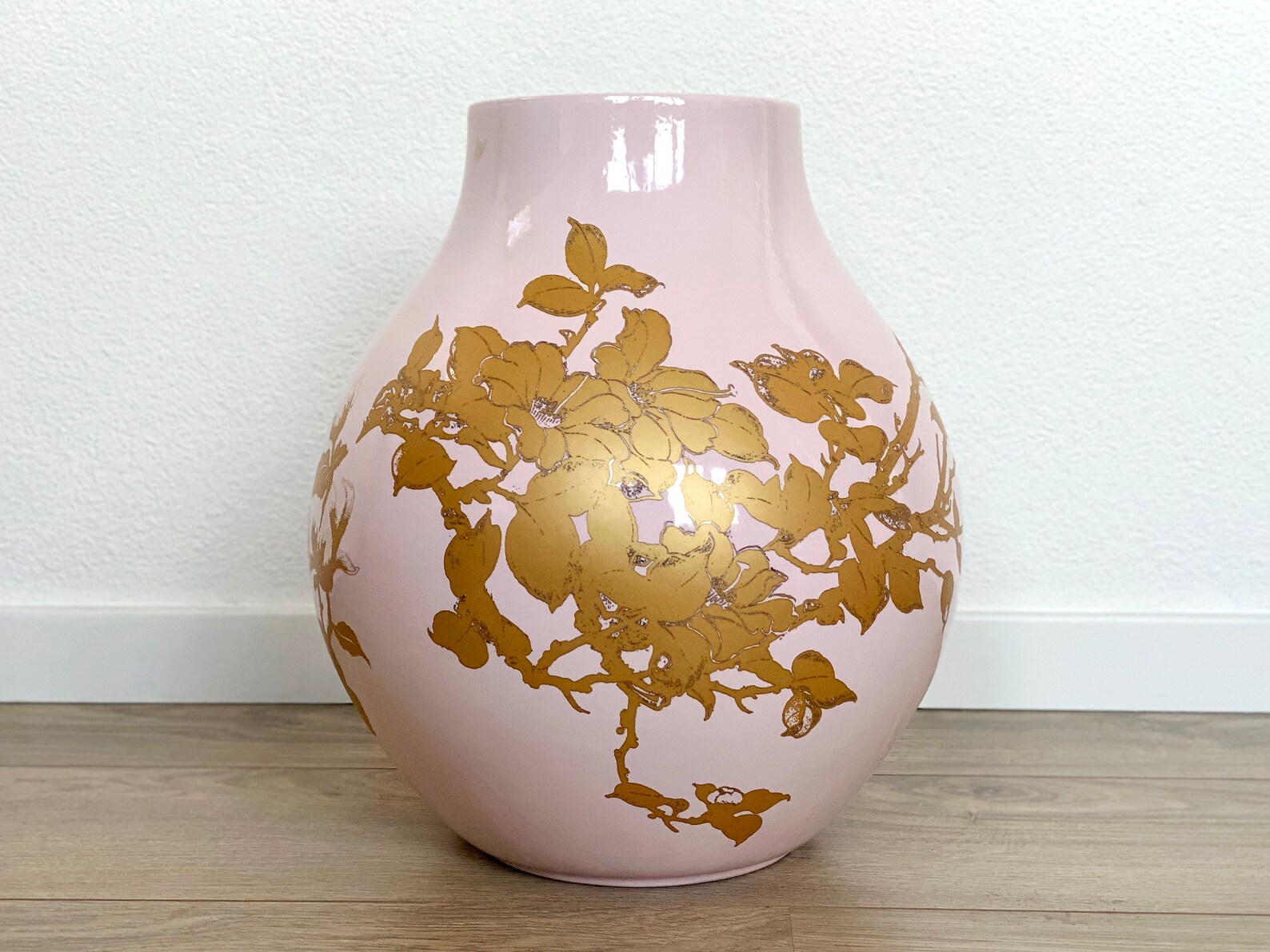 RESERVED Hella Jongerius for Ikea pink & gold Vase Etsy