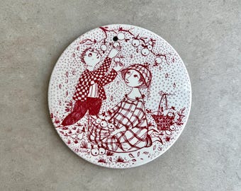 ビョルン・ヴィンブラッド セラミック壁飾り: デンマーク 70 年代