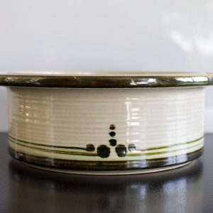 Casserole / Bowl, Mid Century Stoneware, Ceramic Scandinavian Design, Vintage Serving