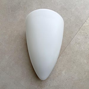 Vintage white glass wall lamp