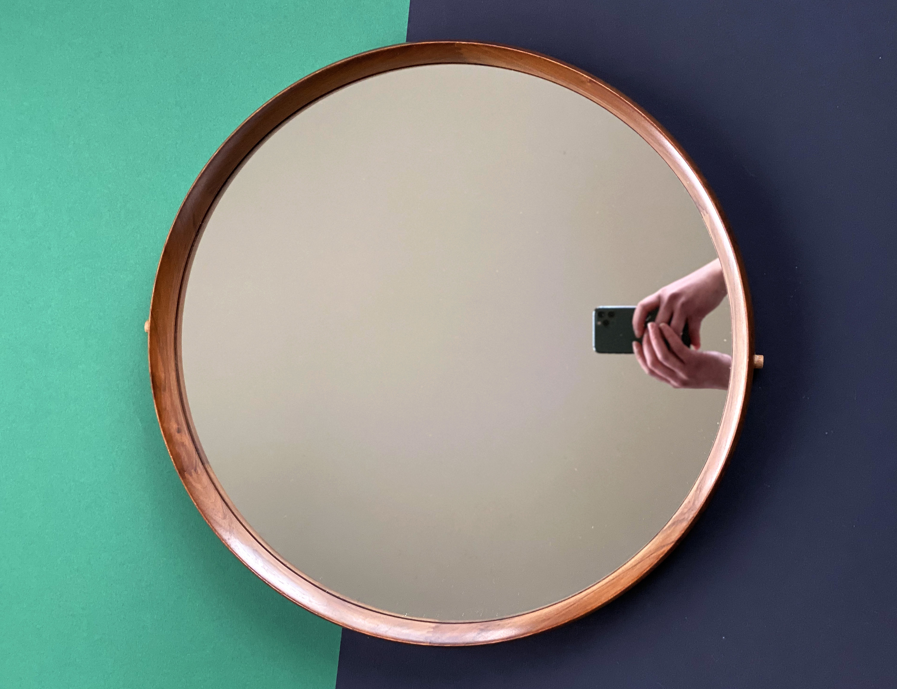 Wonderful Mid Century Solid Teak Mirror Vintage Danish design | Etsy