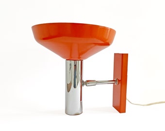 Vintage Orange uplighter wall lamp / wall sconce