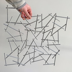 XXL wire metal square fruit bowl / basket