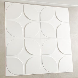 Set of 4 Space Age wall panels 1x1 meter total, vintage wall decor